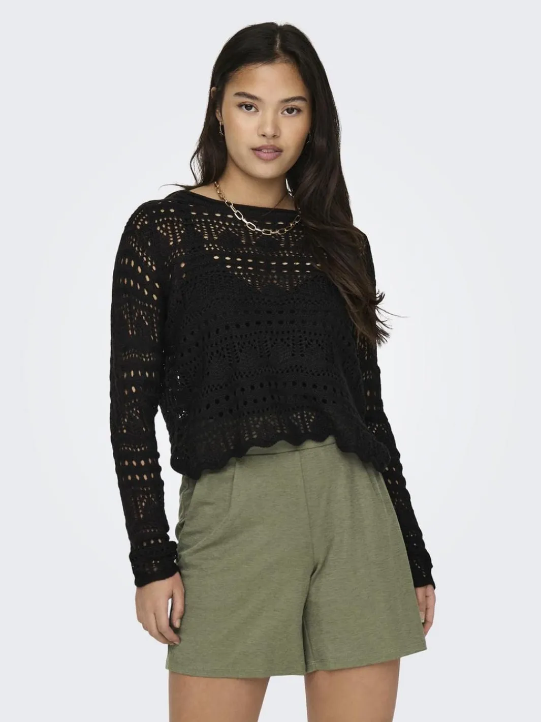 Hot JDY sun Lay L/S Boatneck Pullov. Knt 4453000 Black