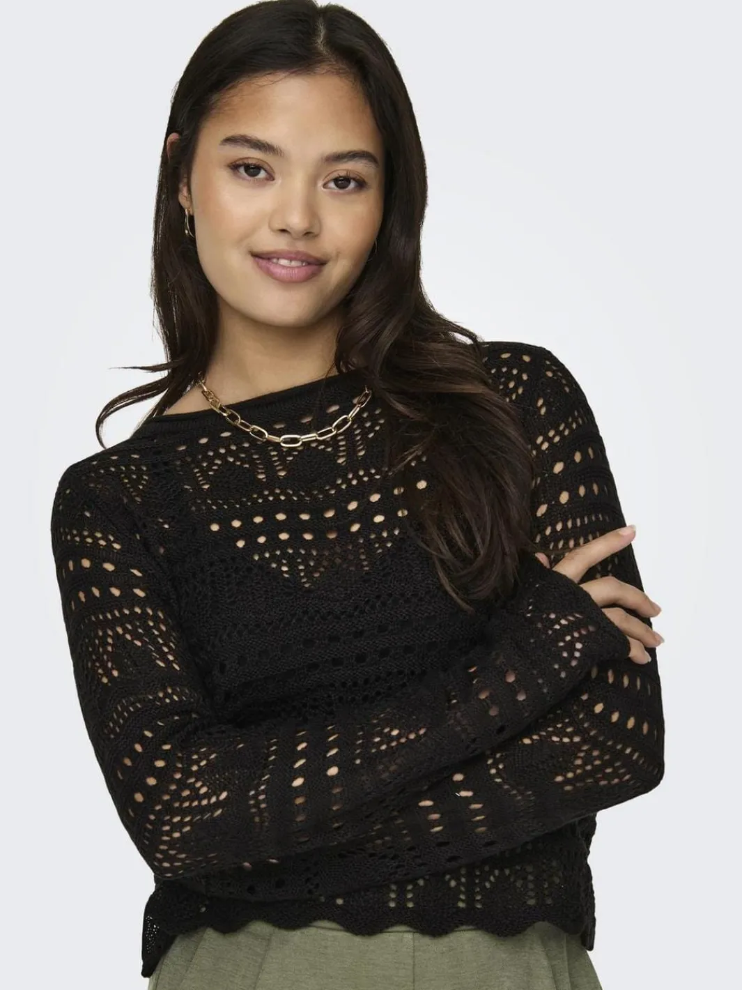 Hot JDY sun Lay L/S Boatneck Pullov. Knt 4453000 Black