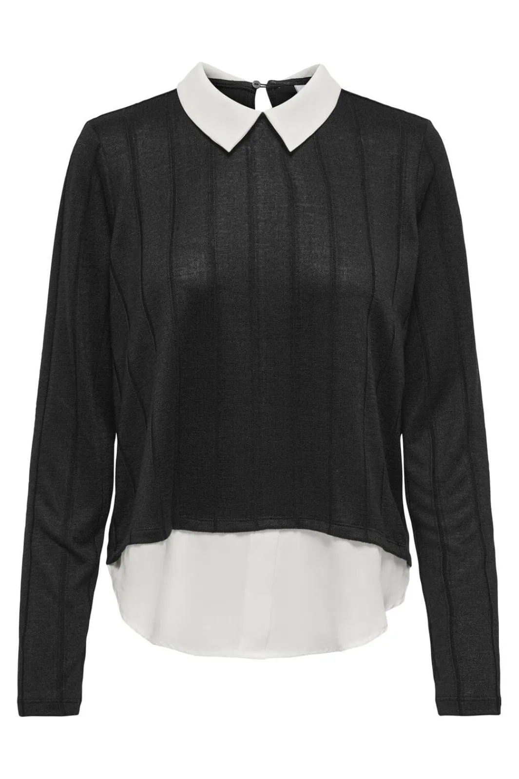 Clearance JDY tonsy Tiger L/S Detail Top Dia 4903547 Black Cloud Dancer