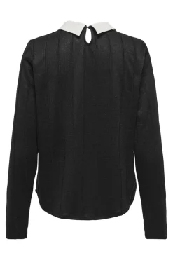 Clearance JDY tonsy Tiger L/S Detail Top Dia 4903547 Black Cloud Dancer