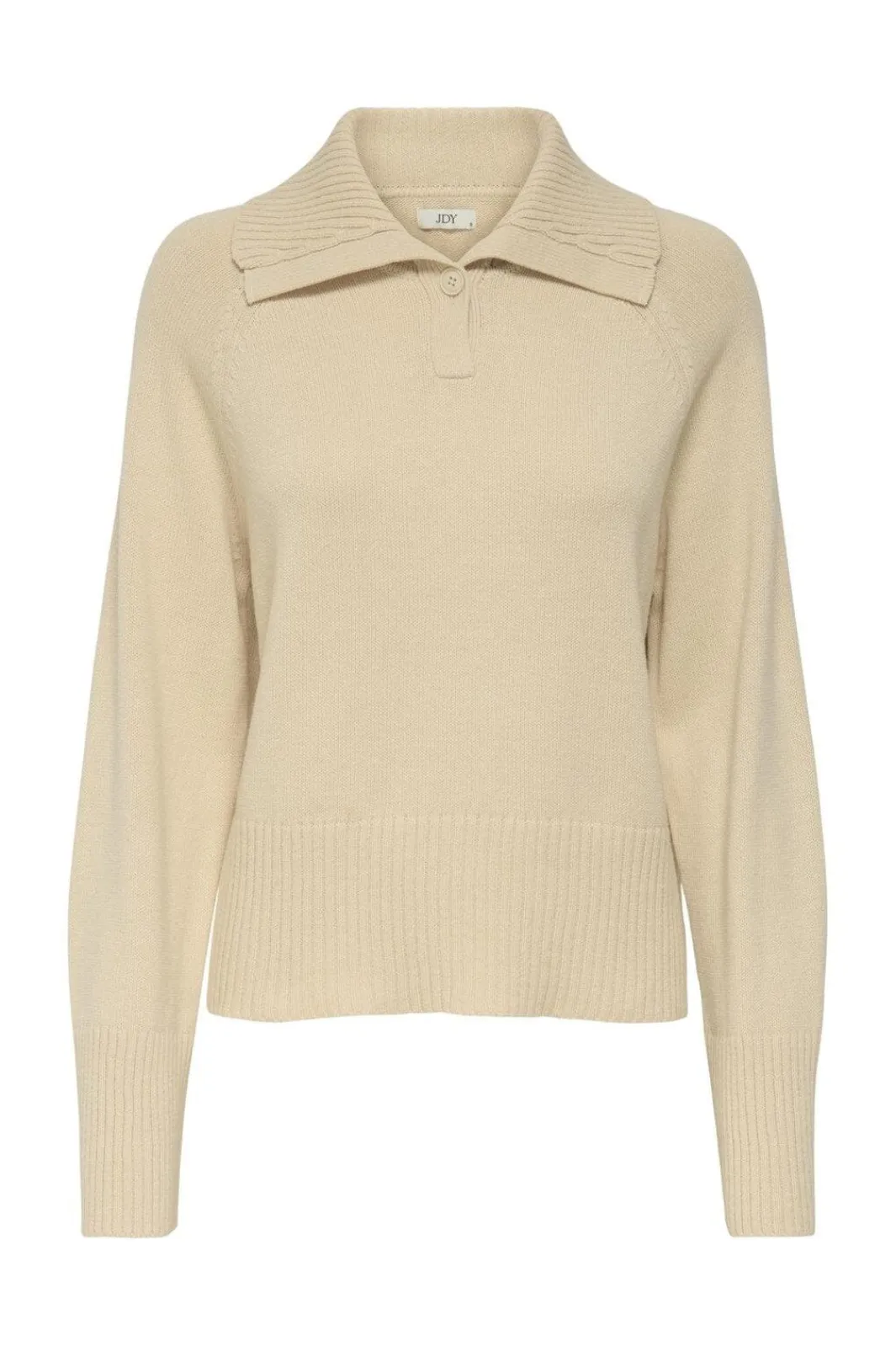 Outlet JDY triss L/S Button Collar Pullover Knt 4837931 Sandshell