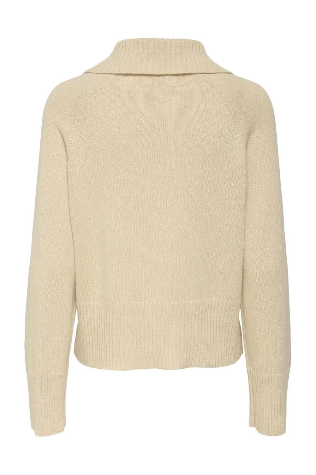 Outlet JDY triss L/S Button Collar Pullover Knt 4837931 Sandshell