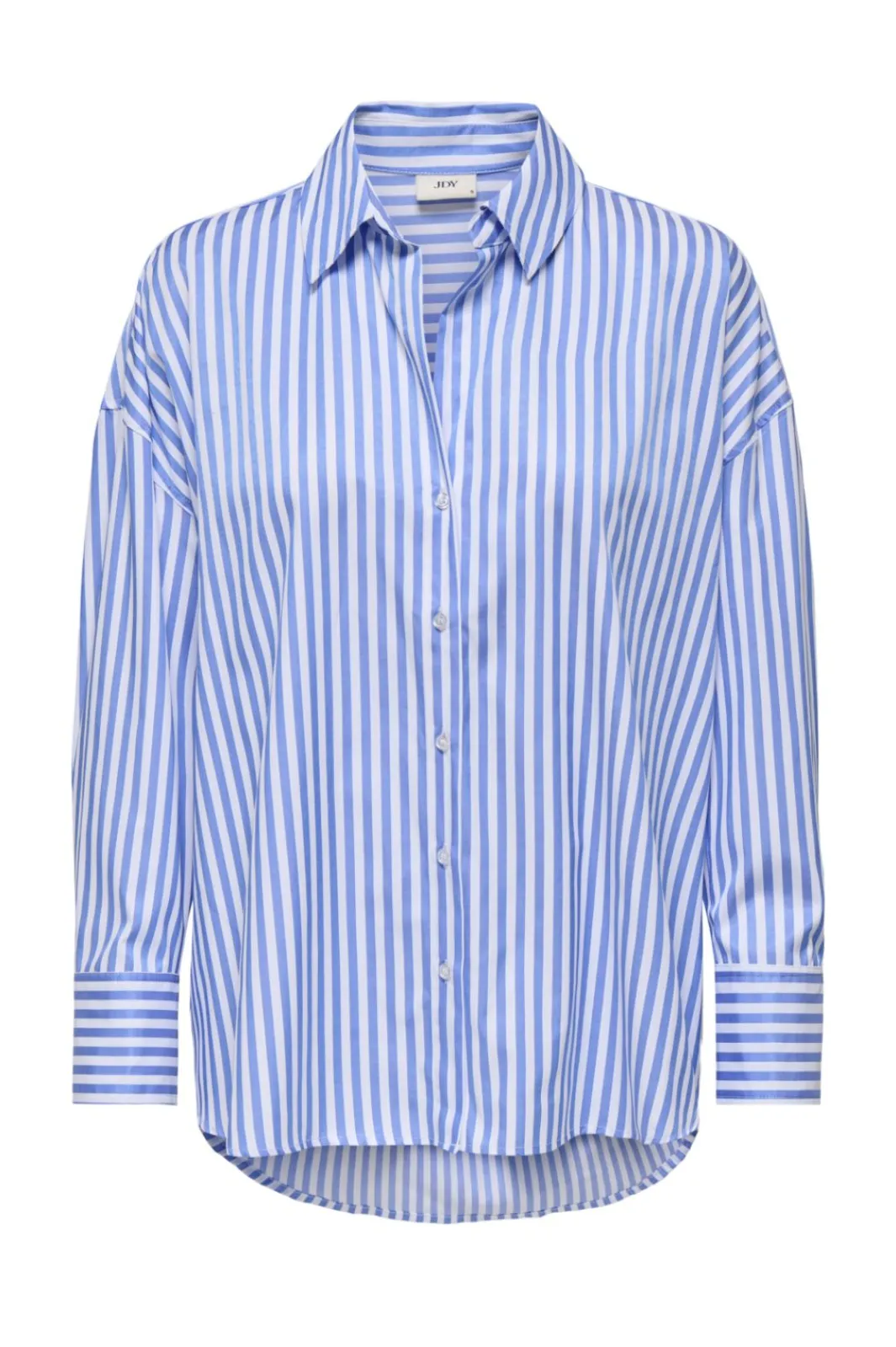 JDY vesper L/S Loose Shirt 4658100 Cloud Dancer Cornflower Blue