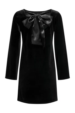 JDY victory L/S Velvet Bow Dress 4906622 Black Bow
