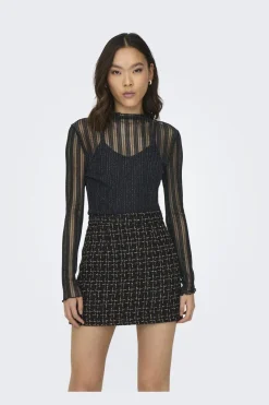 Discount JDY vivy L/S Lurex Top 4356525 Black Black Lurex