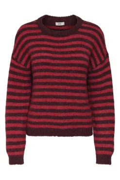 New JDY zoey Life L/S On Dropsh Pull Knt 4838040 Maroon Banner Salsa