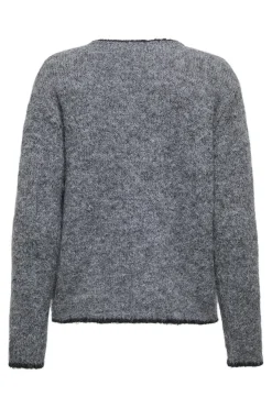 JDY zoey Life L/S O-Neck Cardigan Knt 4838099 Dark Grey Melange W. Black Binder