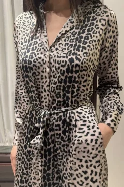 Online Karmamia Jean Dress 2123 Nude Leopard