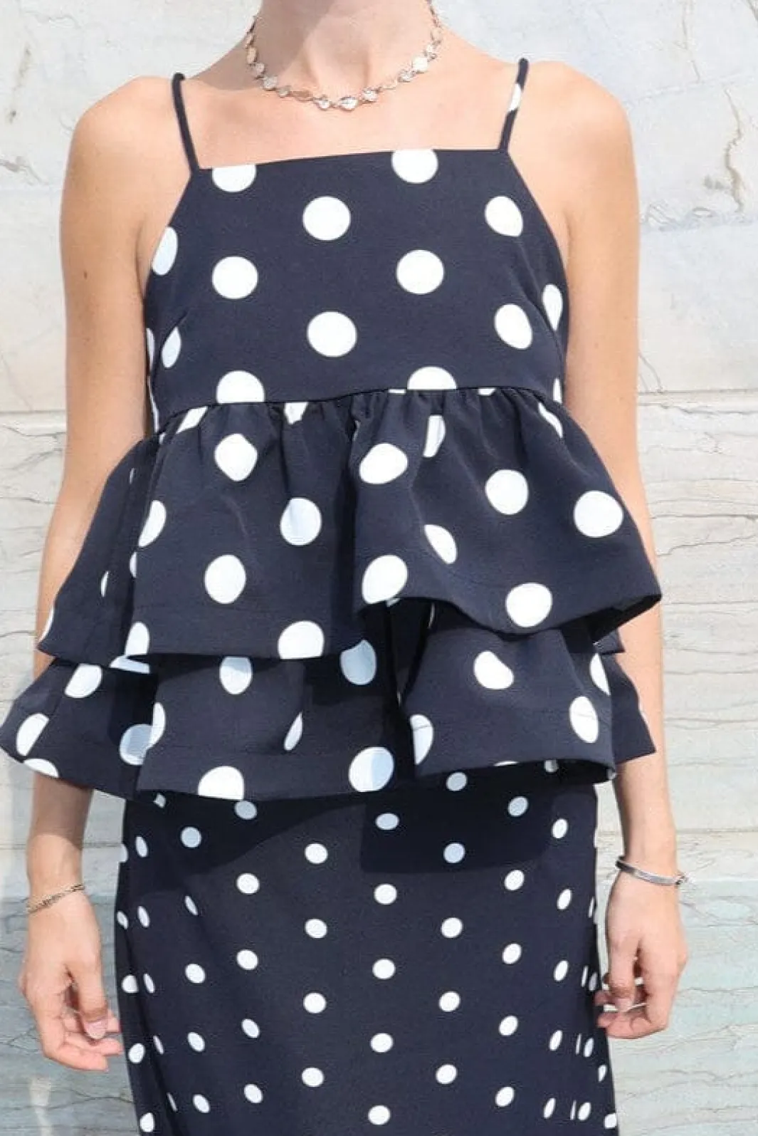 Sale Cras Joselle Top CE1038 8140 Black Polka Grande