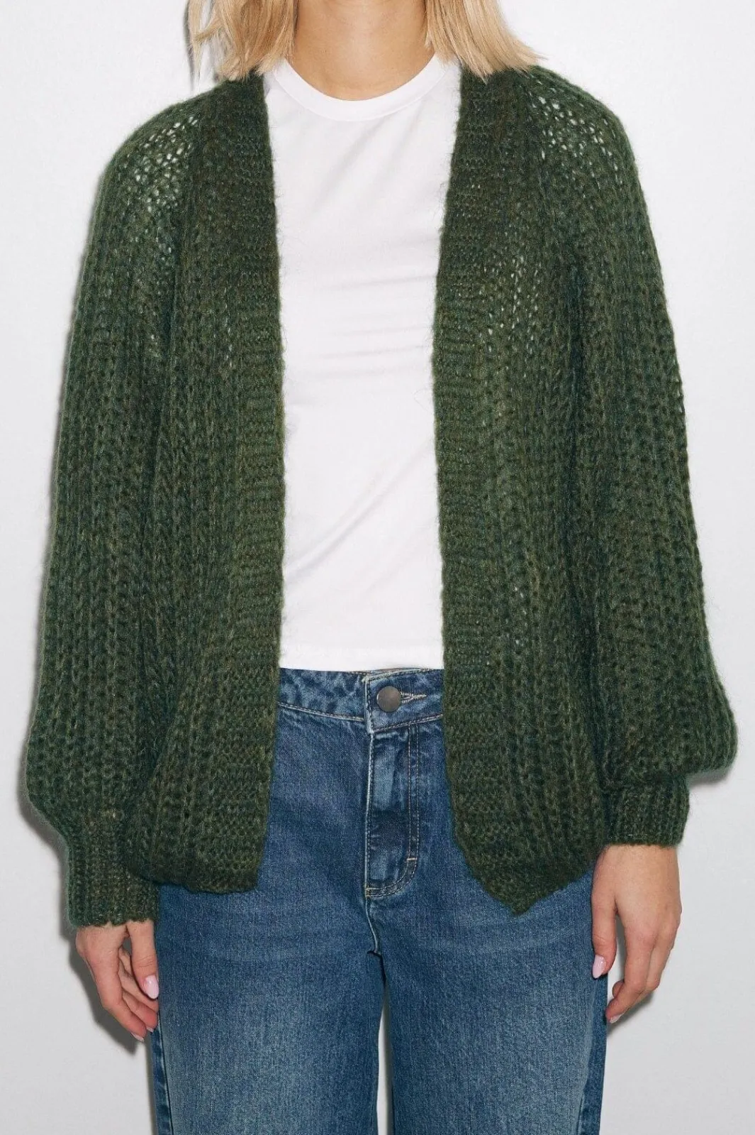 Outlet Noella Joseph Cardigan Solid 010 Army Green