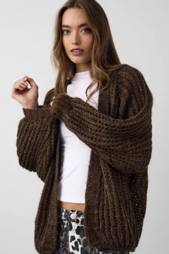 Best Noella Joseph Knit Cardigan 1286 Chocolate Melange