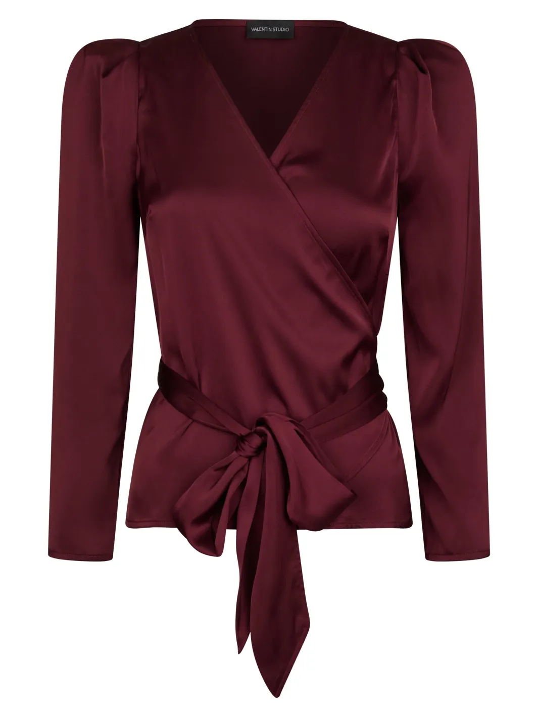 Best Valentin Studio Josie Solid Satin Blouse 167298 162