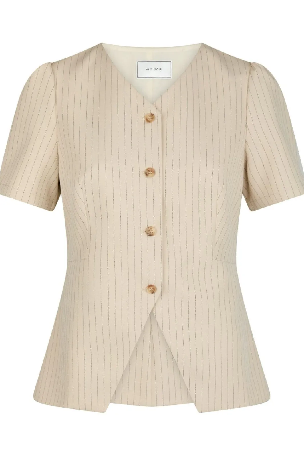 Clearance Neo Noir Jules Pinstriped Blouse 164812 213