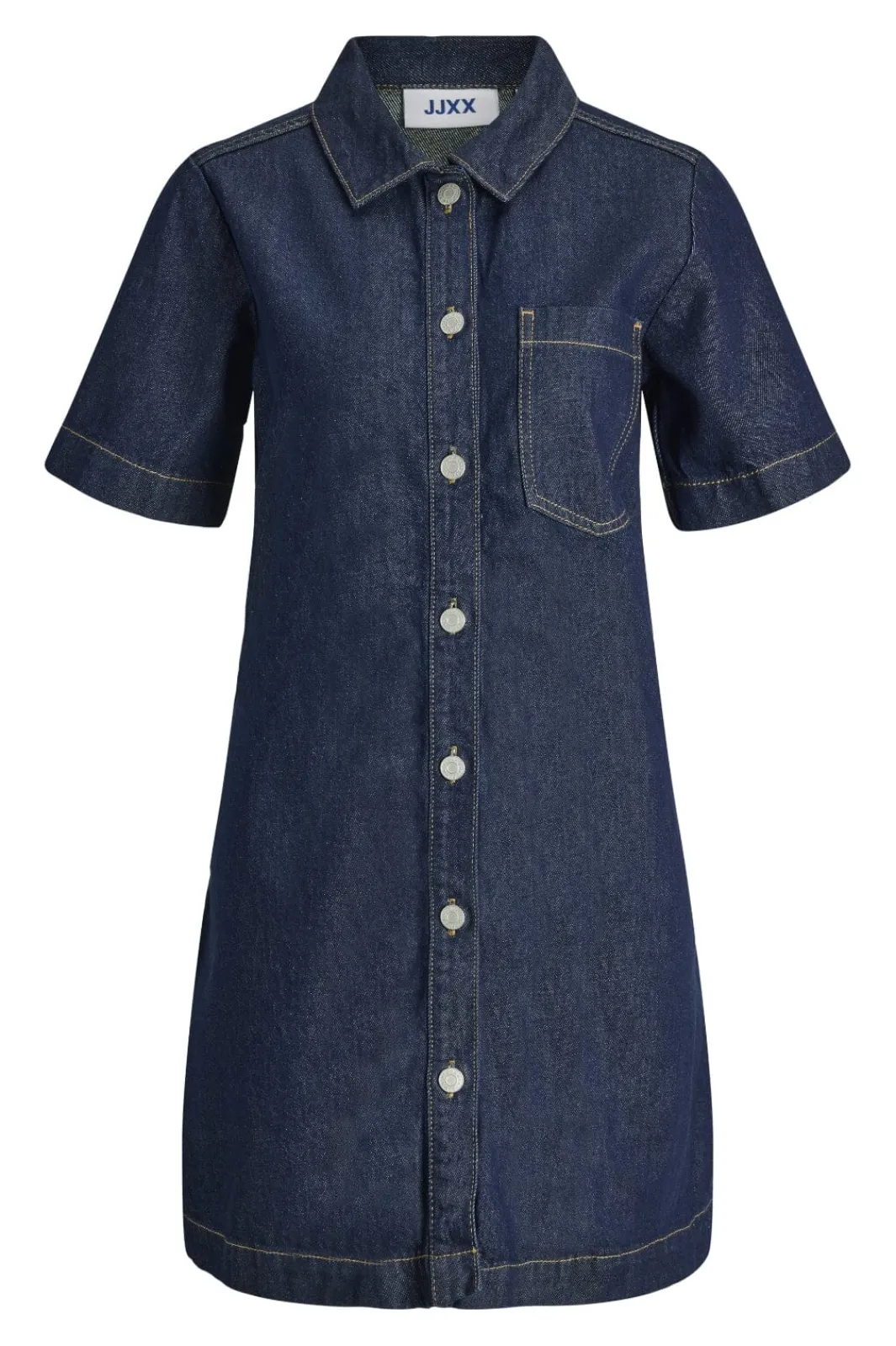 Clearance Jjxx Jxamara A Shape Ss Dress R300 Ln 4875331 Dark Blue Denim