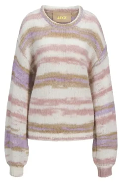 Discount Jjxx Jxamelia Crew Neck Knit 4862529 Fog /Multi Color
