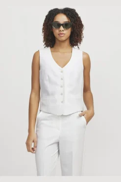 Clearance Jjxx Jxana Mary Waistcoat Tlr 4715168 Star White