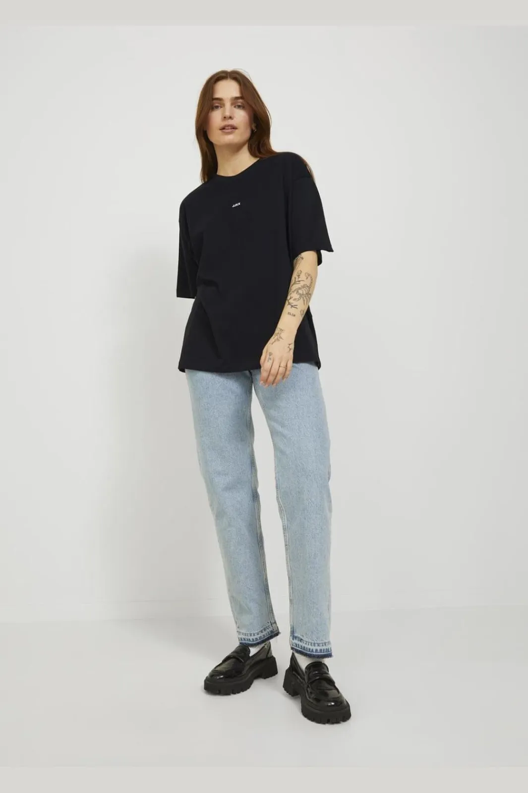 Hot Jjxx Jxandrea Loose Ss Logo Tee 3861160 Black White Logo