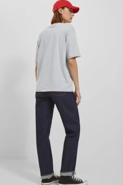 Clearance Jjxx Jxandrea Loose Ss Logo Tee 4229245 Light Grey Melange Black Jjxx Logo
