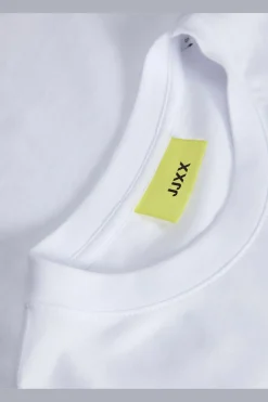 Jjxx Jxandrea Loose Ss Logo Tee 3861156 Bright White Black Logo