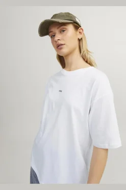 Jjxx Jxandrea Loose Ss Logo Tee 3861156 Bright White Black Logo