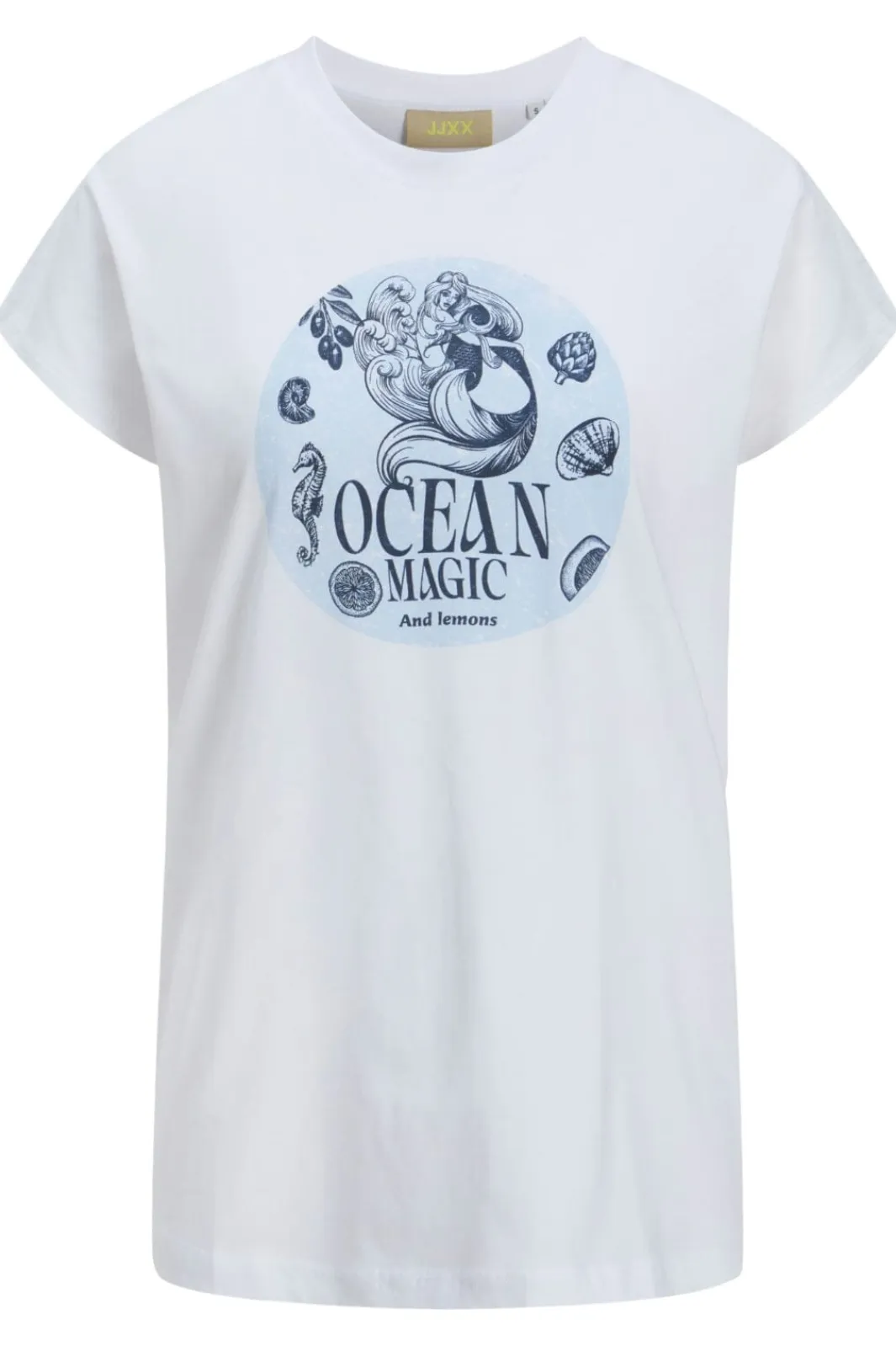 Hot Jjxx Jxastrid Sl Boxy Print Tee 4798970 Bright White Ocean Magic