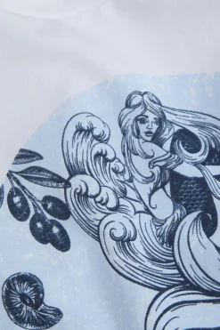 Hot Jjxx Jxastrid Sl Boxy Print Tee 4798970 Bright White Ocean Magic
