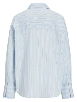 Outlet Jjxx Jxava Poplin Ls O-Size Pock Shirt Ln 4652390 Cashmere Blue Striped