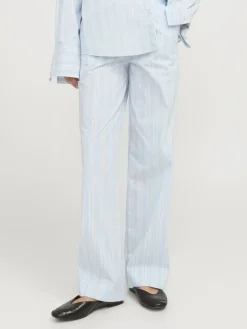 Outlet Jjxx Jxava Poplin Pant Ln 4651991 Cashmere Blue Striped