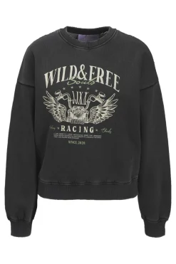 Clearance Jjxx Jxbritta Rlx Ls Crew Swt 4808882 Black Wild And Free