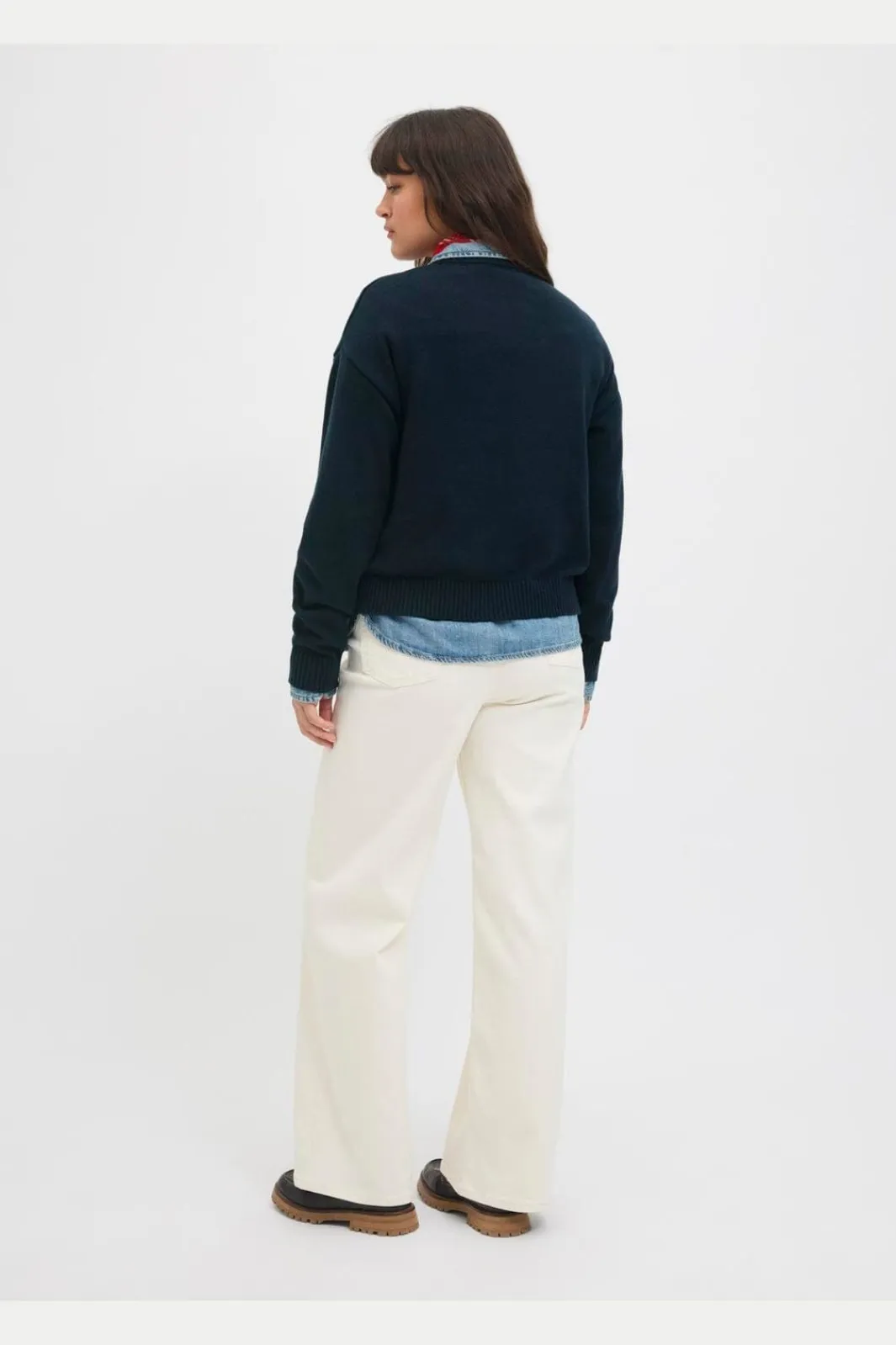 Jjxx Jxbrook Crew Neck Knit 4842271 Maritime Blue /Studio