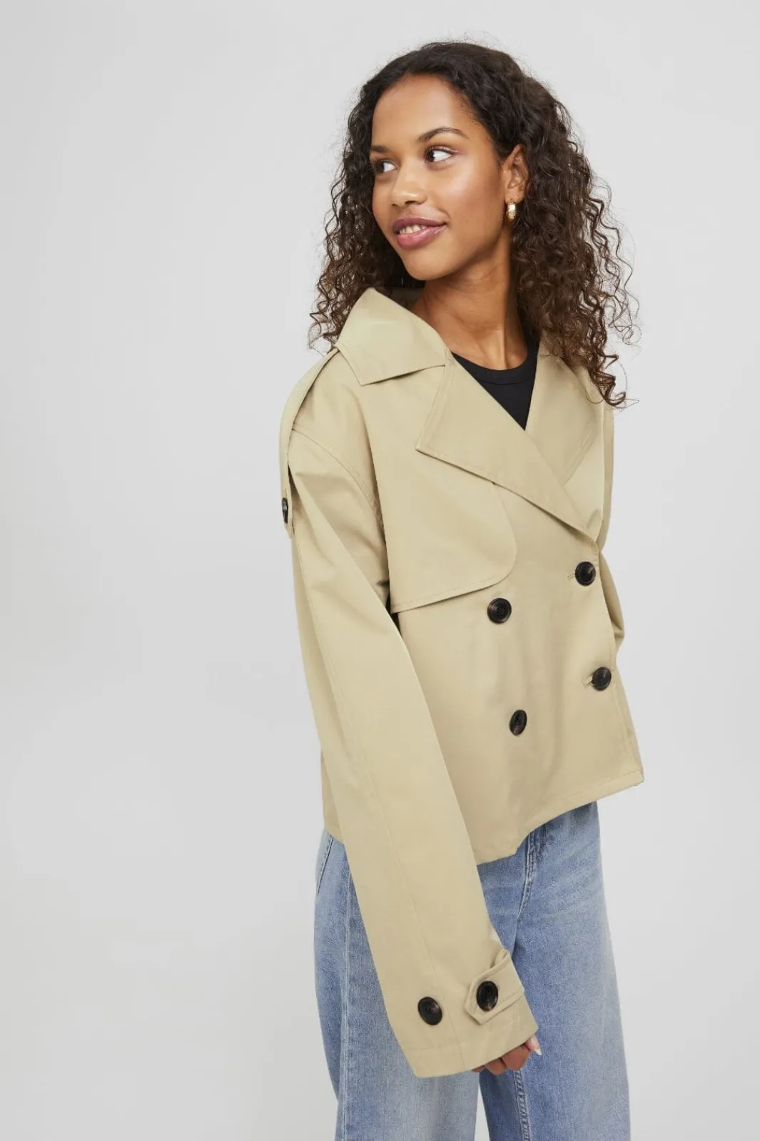New Jjxx Jxcarlie Short Trenchcoat Sn 4382619 Twill