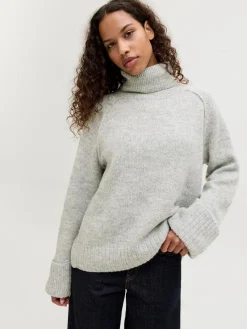 Online Jjxx Jxellinora Raglan Roll Neck Knit Ln 4815075 Light Grey Melange