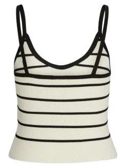 Best Jjxx Jxesther Tight Short Top Knit 4509415 Vanilla Ice /Black