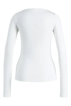 Outlet Jjxx Jxfreya Str Ls Rib Tee 3801849 Bright White