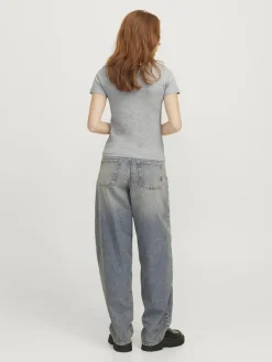 Jjxx Jxgigi Str Ss Tee 4725895 Light Grey Melange