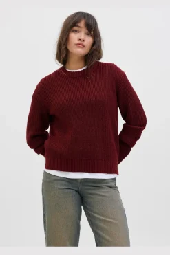 New Jjxx Jxglobal Crew Neck Knit 4897324 Cabernet