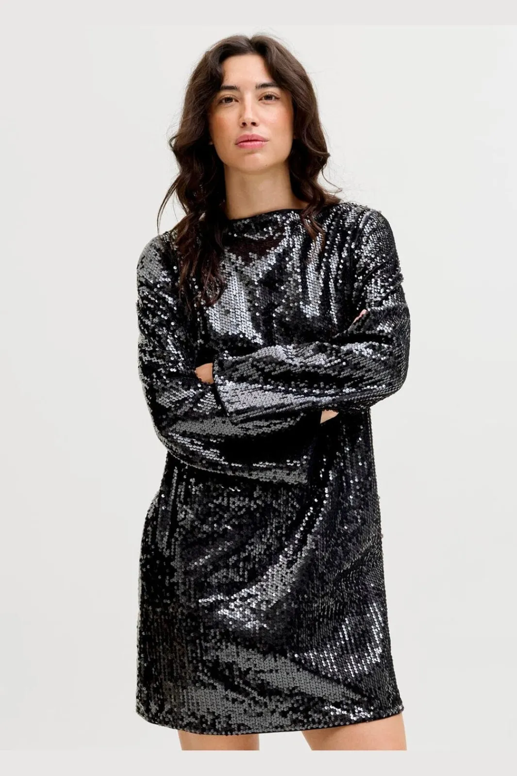 Outlet Jjxx Jxizzy Sequin Ls Dress 4885724 Black Sequin