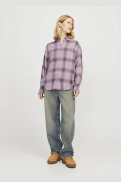 Hot Jjxx Jxjamie Flannel Ls Shirt 4650944 Moonlite Mauve Check