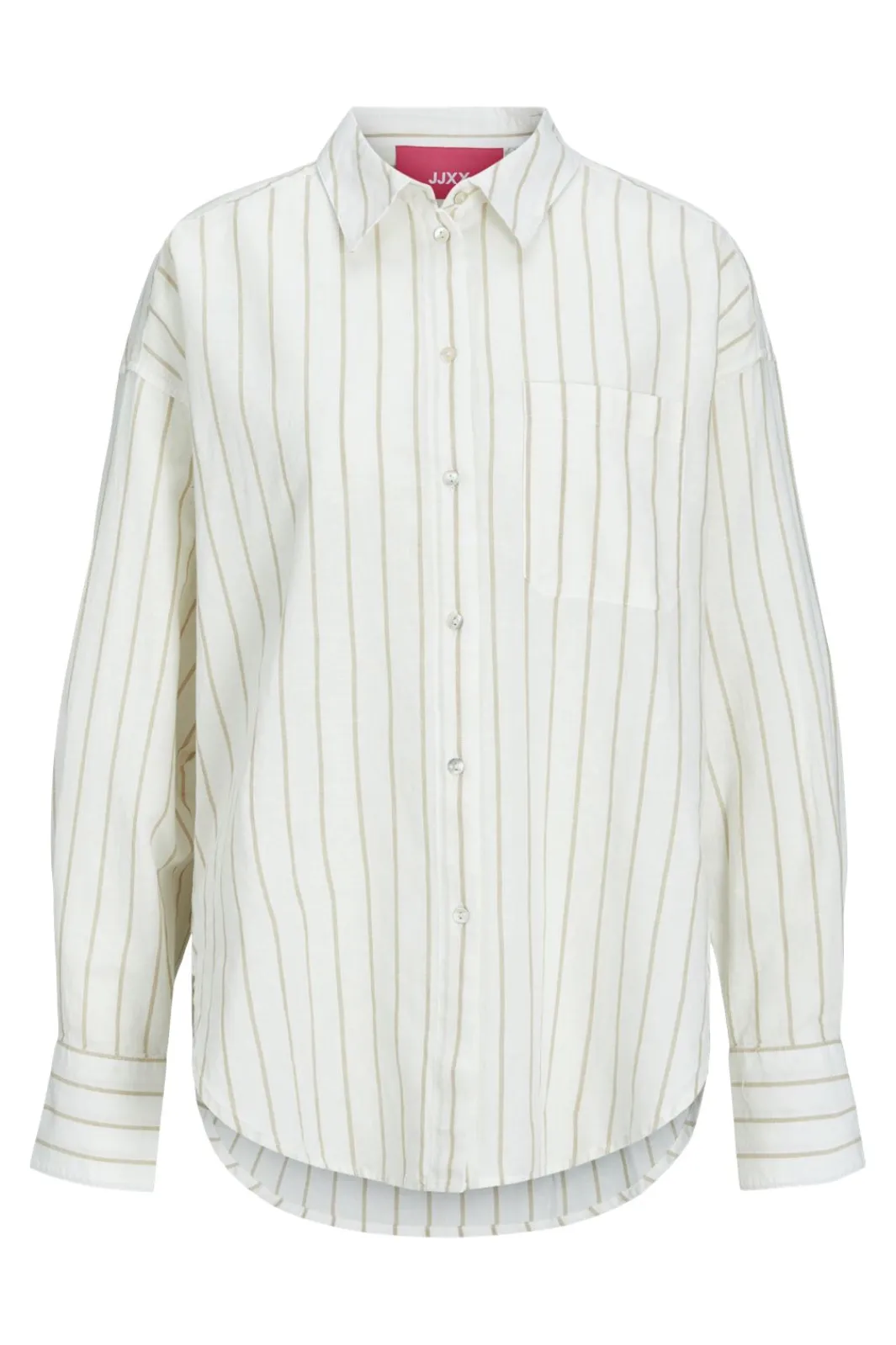 Clearance Jjxx Jxjamie Ls Rlx Linen Blend Shirt Sn 4468474 Blanc De Blanc Cornstalk