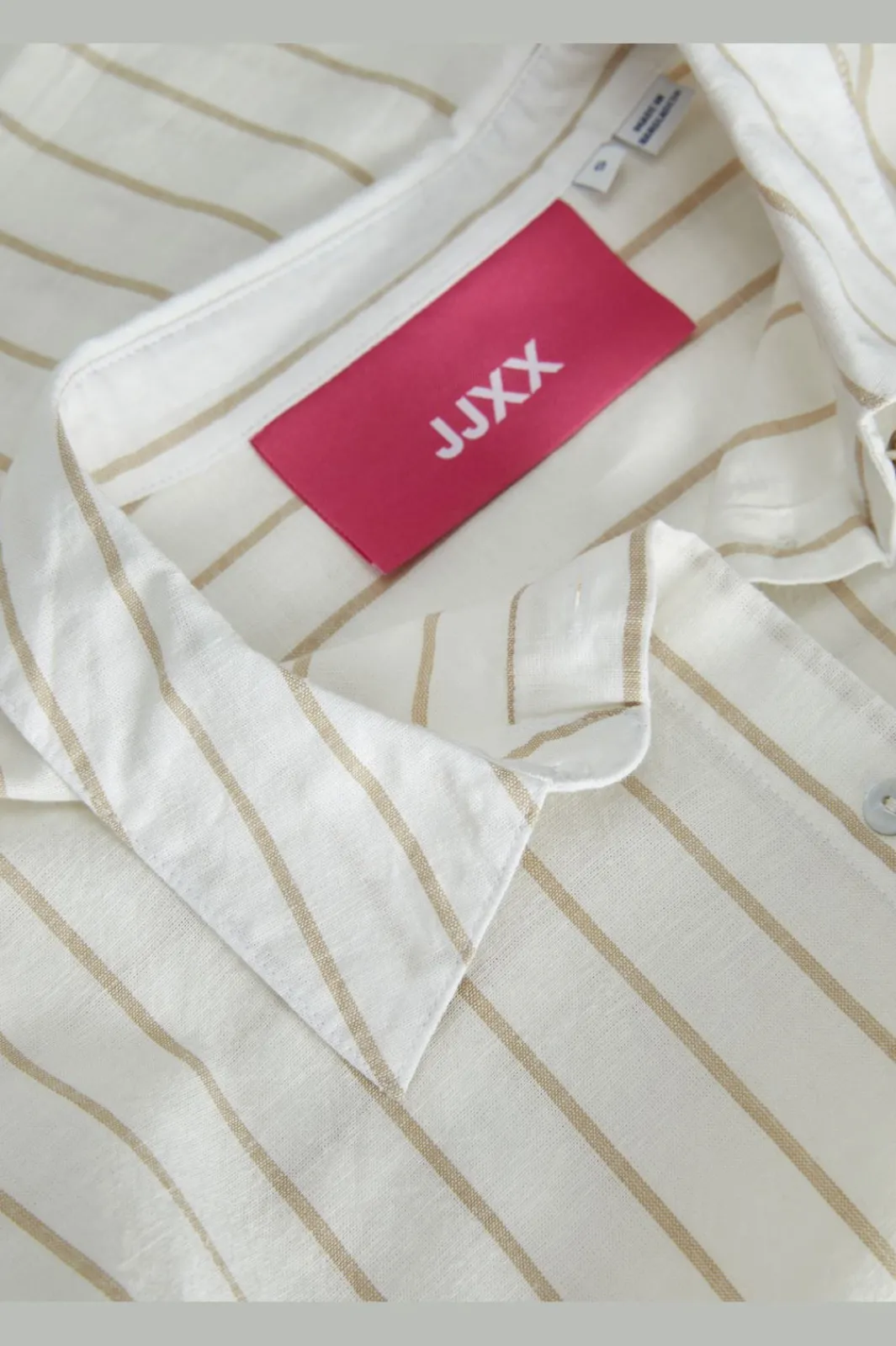 Clearance Jjxx Jxjamie Ls Rlx Linen Blend Shirt Sn 4468474 Blanc De Blanc Cornstalk