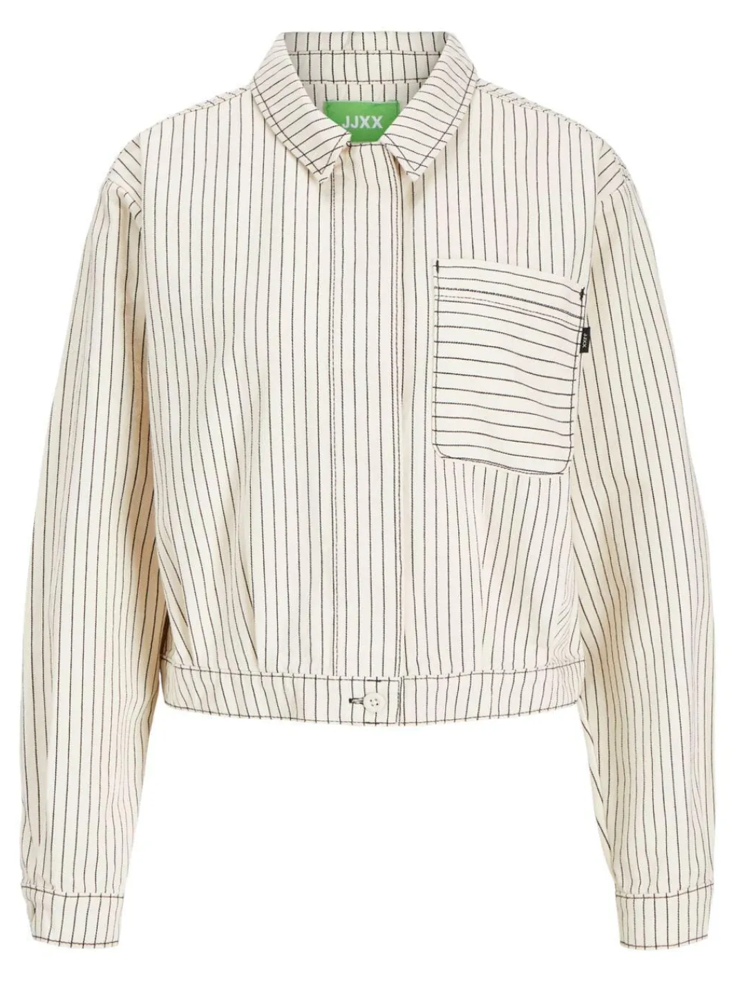 Hot Jjxx Jxmaddy Rlx Overshirt 4646529 Blanc De Blanc Black Pinstripe