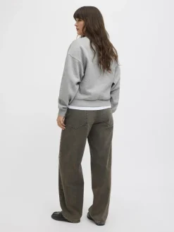 Best Jjxx Jxmerle Rlx Short Ls Crew Swt Ln 4808930 Light Grey Melange Saint Tropez