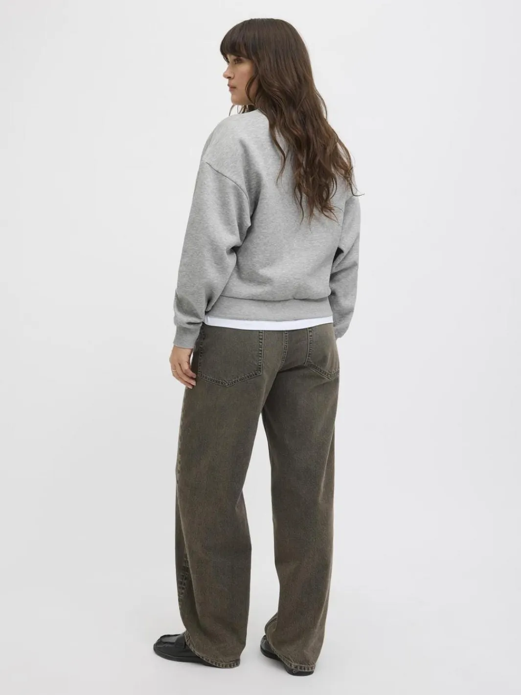 Best Jjxx Jxmerle Rlx Short Ls Crew Swt Ln 4808930 Light Grey Melange Saint Tropez