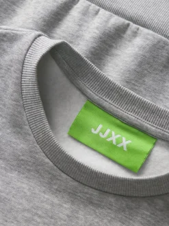 Best Jjxx Jxmerle Rlx Short Ls Crew Swt Ln 4808930 Light Grey Melange Saint Tropez