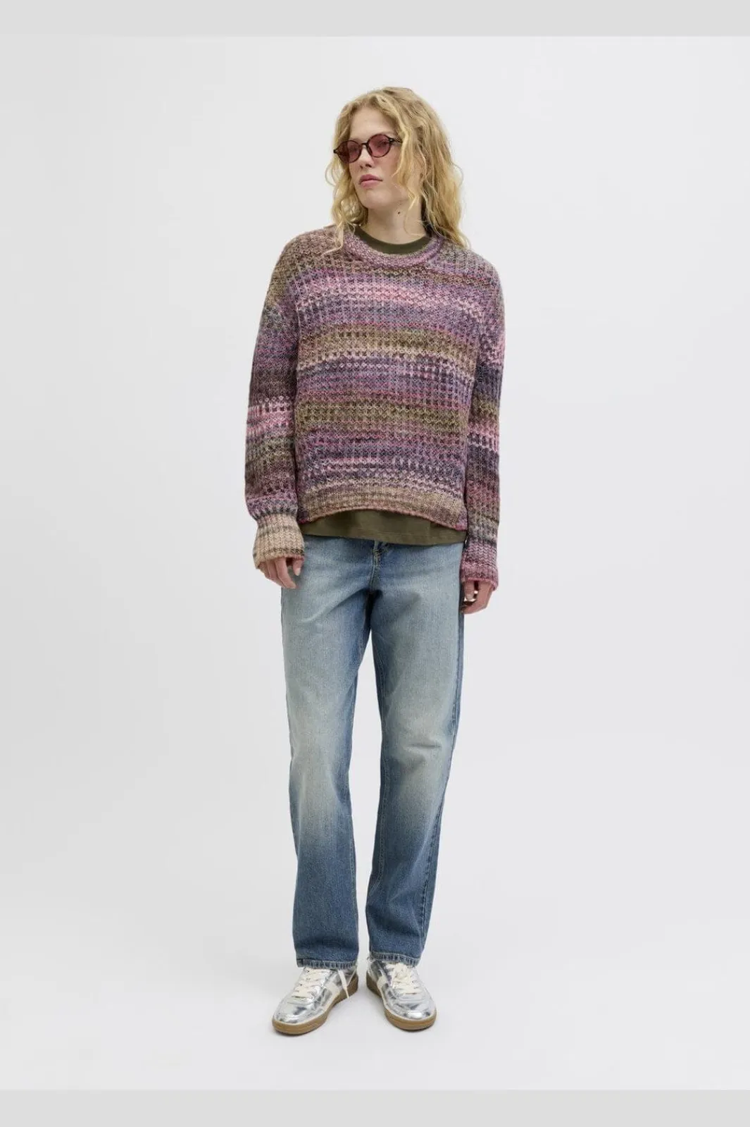 Jjxx Jxsimone Space Dye Crew Neck Knit Sn 4809111 Cabernet /Multi Space Dye