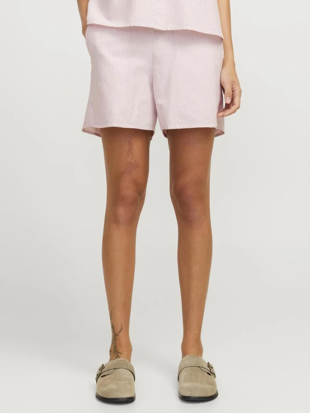 Best Jjxx Jxsiva Oxford Pocket Shorts Ln 4662424 Mauve Shadows Blanc De Blanc