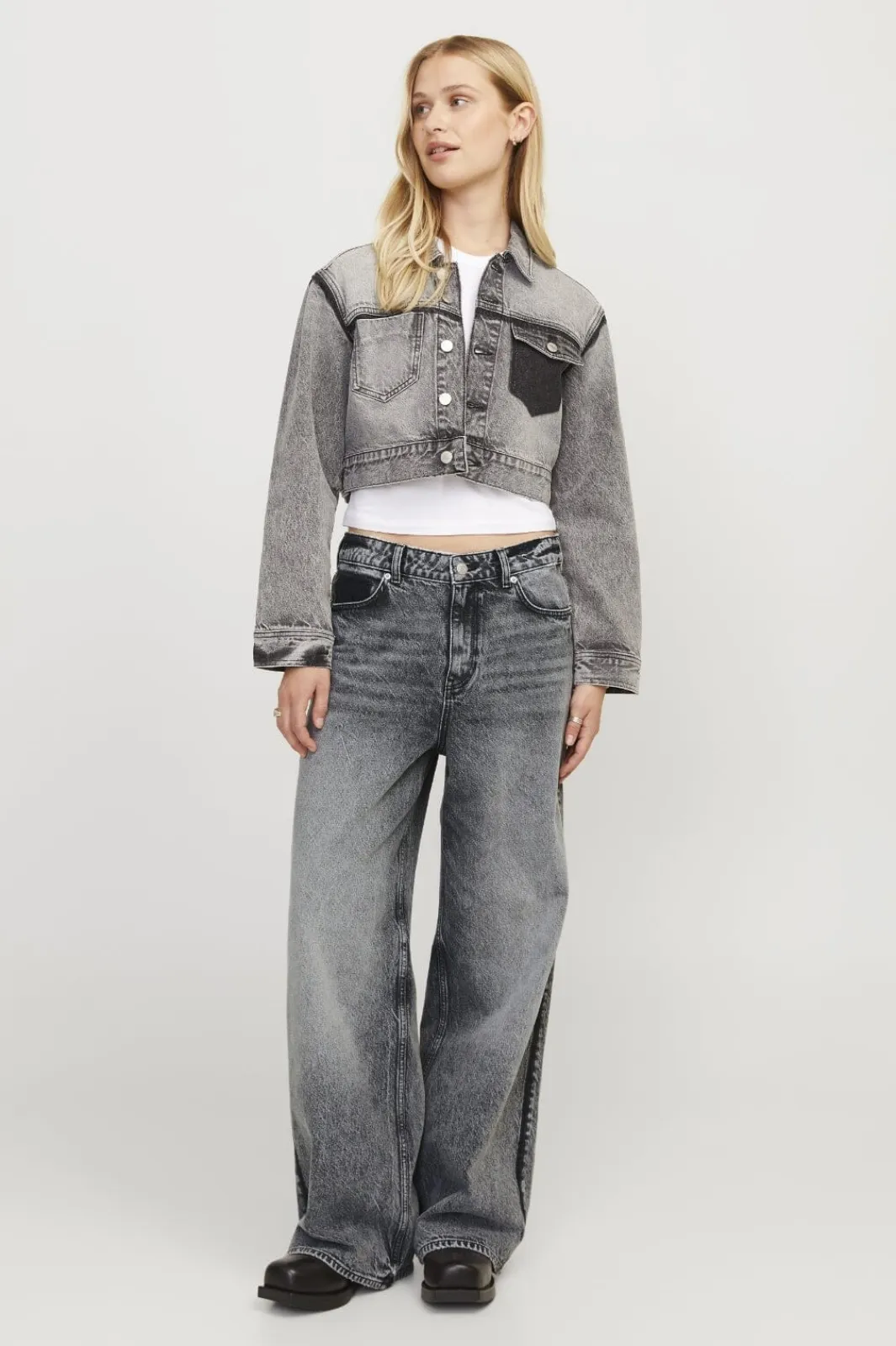 Discount Jjxx Jxtokyo Fiona Wide R6210 Jeans 4708673 Medium Grey Denim