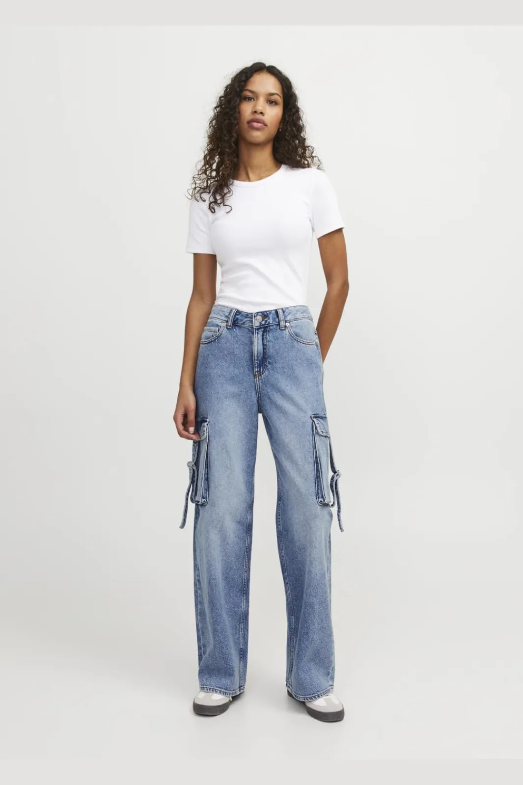 Hot Jjxx Jxtokyo Wide Cargo Jeans 4634493 Light Blue Denim