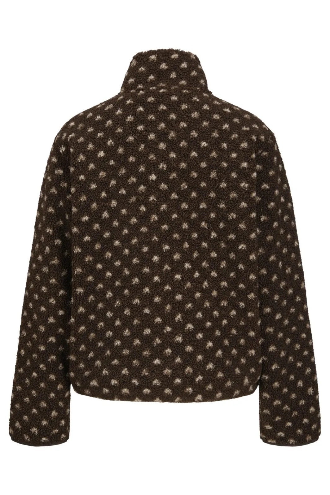 Jjxx Jxvera Half Zip Teddy Jacket 5034468 Bracken Petit Dot Off White
