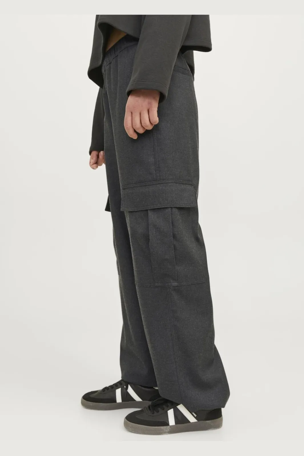 Clearance Jjxx Jxyoko Melange Cosy Cargo Pant 4537052 Dark Grey Melange
